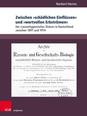 cover image of Zwischen »schädlichen Einflüssen« und »wertvollen Erbströmen«